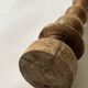 Set of 2 designer candle holders in turned wood