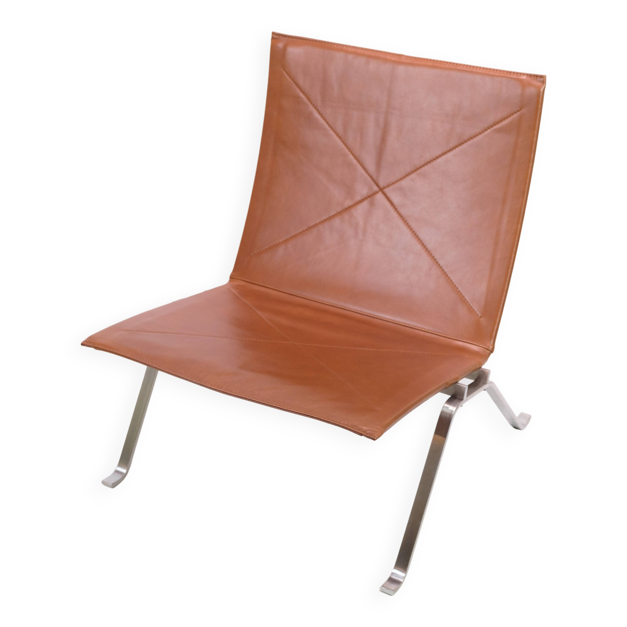 Lounge Chair Model PK 22 Made In Walnut Elegance Leather By Poul Kjærholm For Fritz Hansen