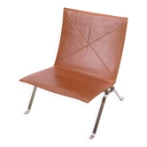 Fauteuil lounge modèle PK 22 fabriqué en cuir élégance noyer par Poul Kjærholm pour Fritz Hansen