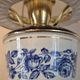 Italian Porcelain Table Lamp - Hand-painted,  blue and white floral