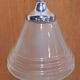 Art Deco hanging lamp with frosted glass shade