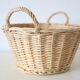 Wicker basket with two handles, vintage, french