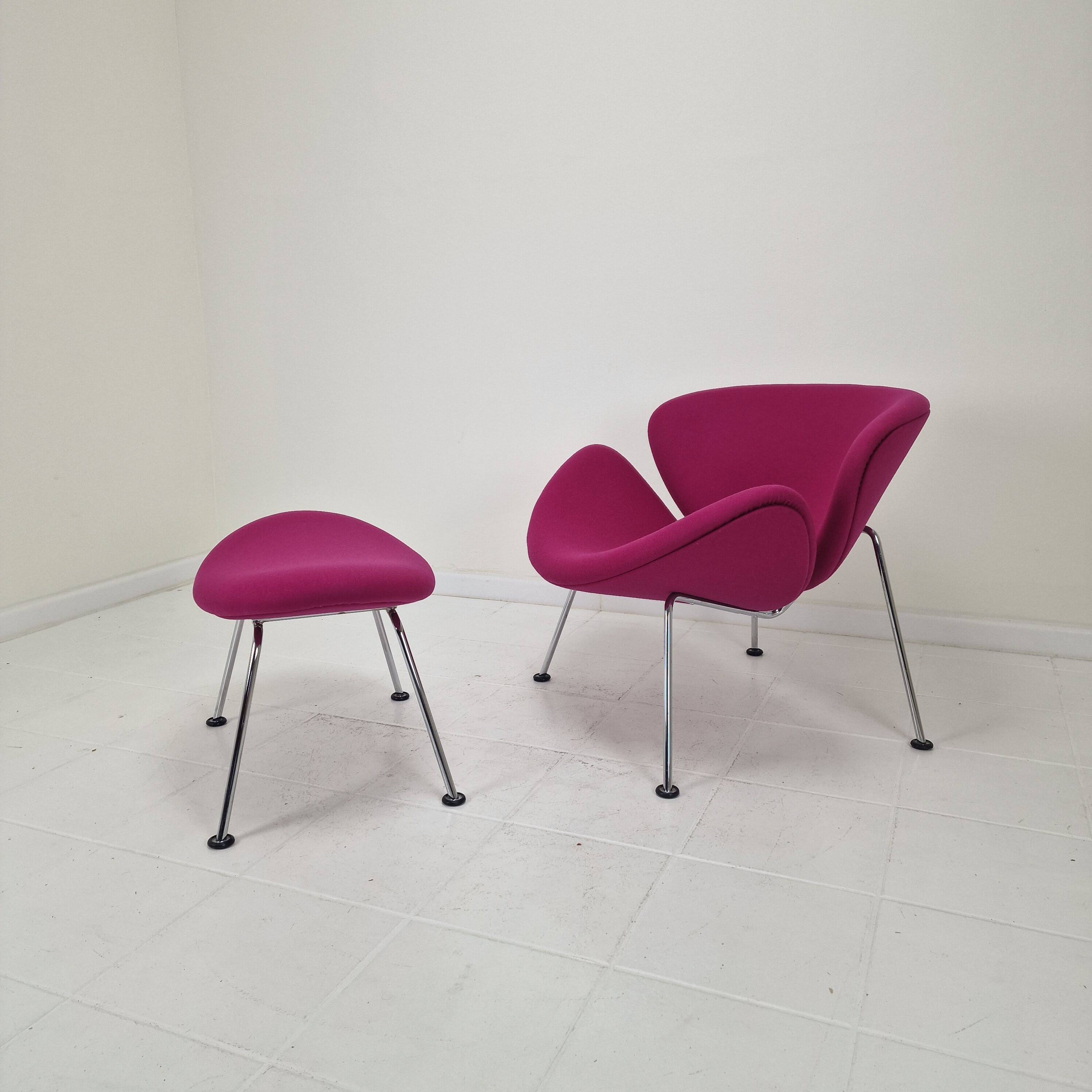 Orange Slice Chair with Ottoman by Pierre Paulin for Artifort, 1980s