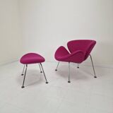 Orange Slice Chair with Ottoman by Pierre Paulin for Artifort, 1980s