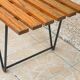 Banc design bois et acier vintage