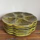 8 assiettes à huîtres Barbotine 
