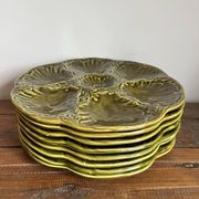8 oyster plates Barbotine