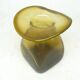 Hat vase, mid-century modern, glass, Poland, 1970s