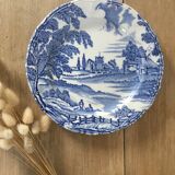 Blue English dessert plates