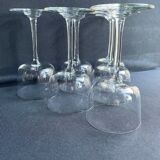 6 wine glasses light blown crystal