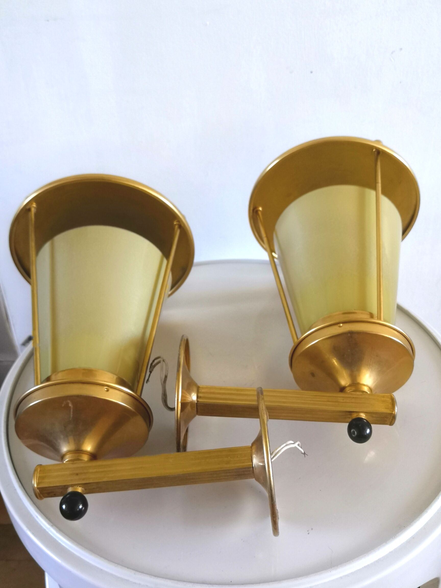 Pair of 50s design wall lamps