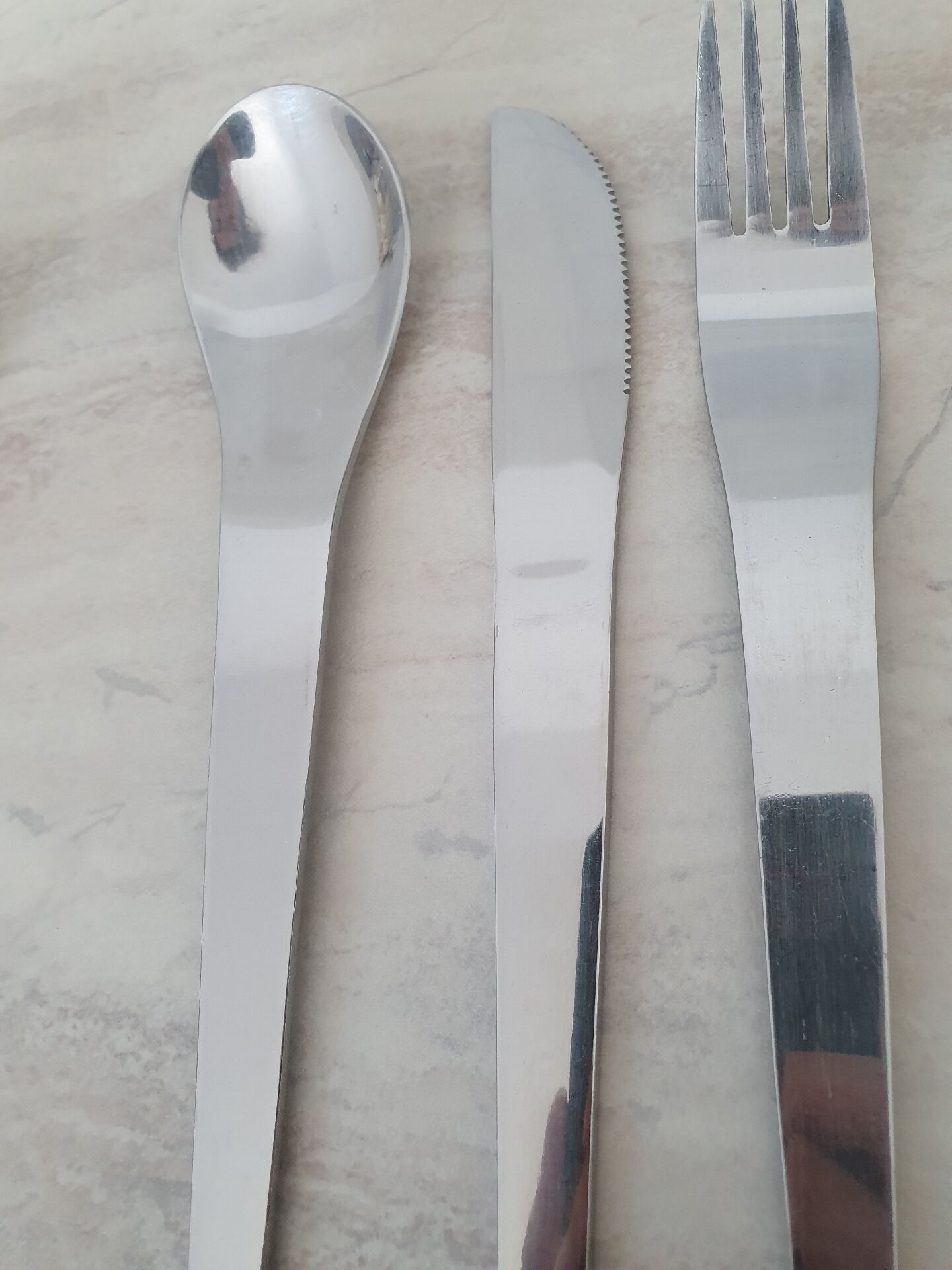 18 stainless steel Space Age place settings / Spoon Fork Knife