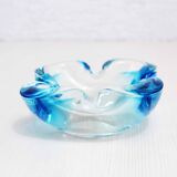 Cendrier en verre de Murano bleu