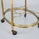 Small Mid-Century Italian Brass Bar Cart with Removable Tray, 1950s