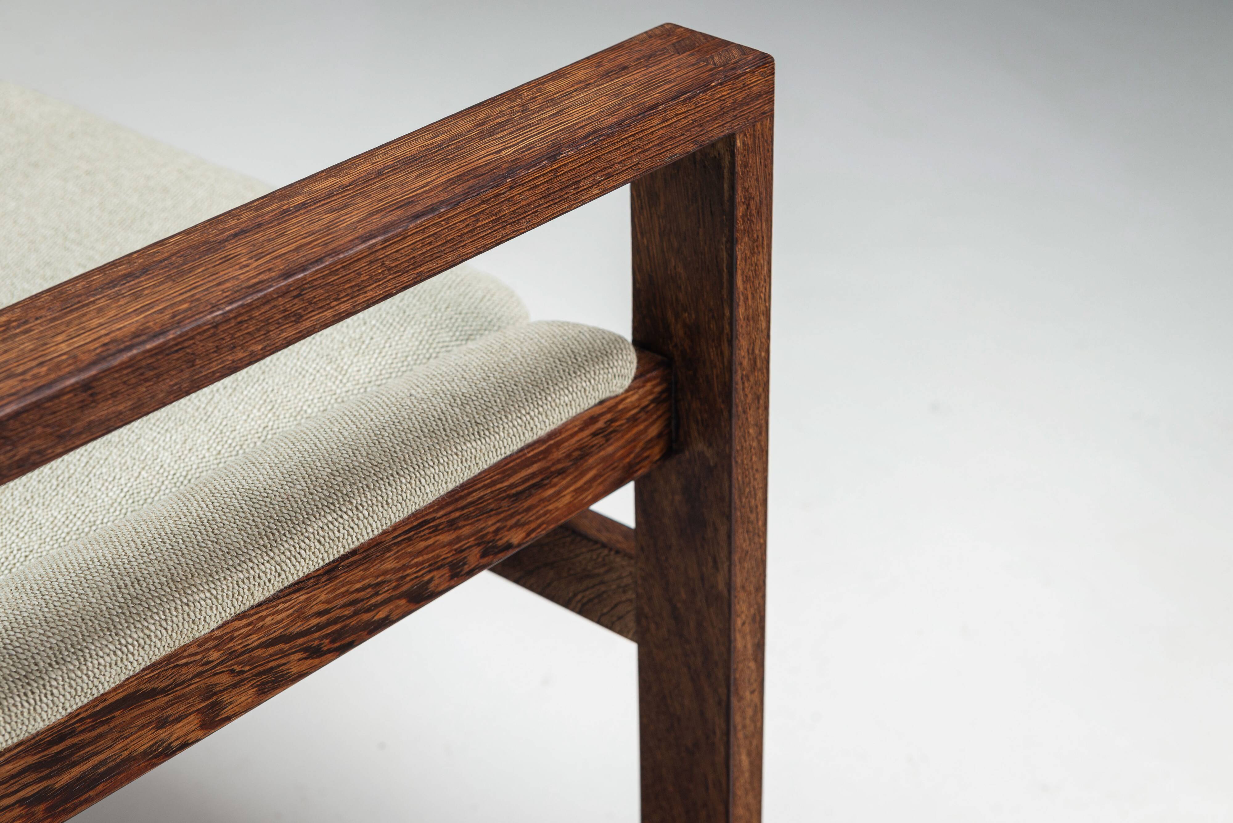 Fauteuil lounge en wengé de milieu de siècle