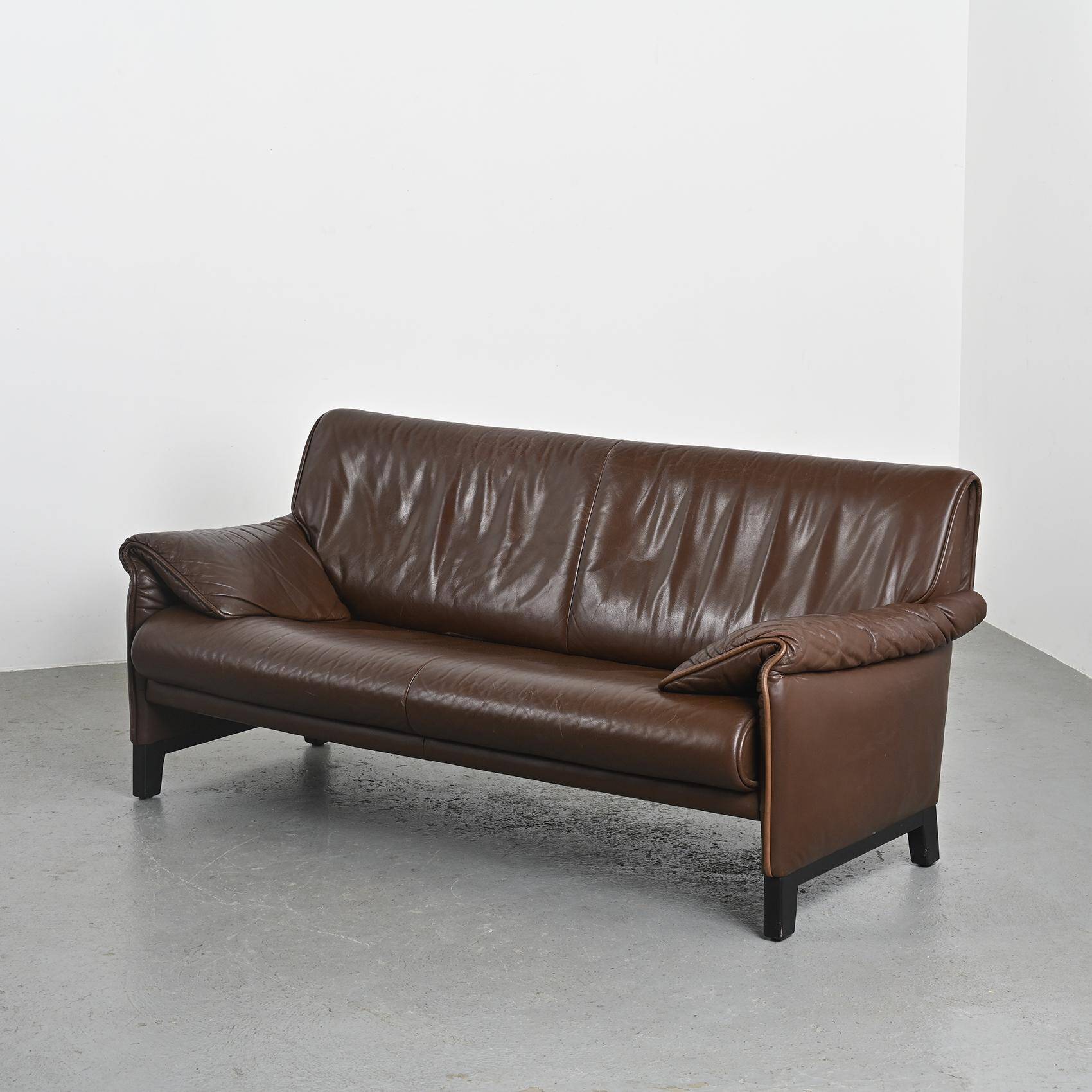De Sede leather sofa, model DS 14, circa 1990