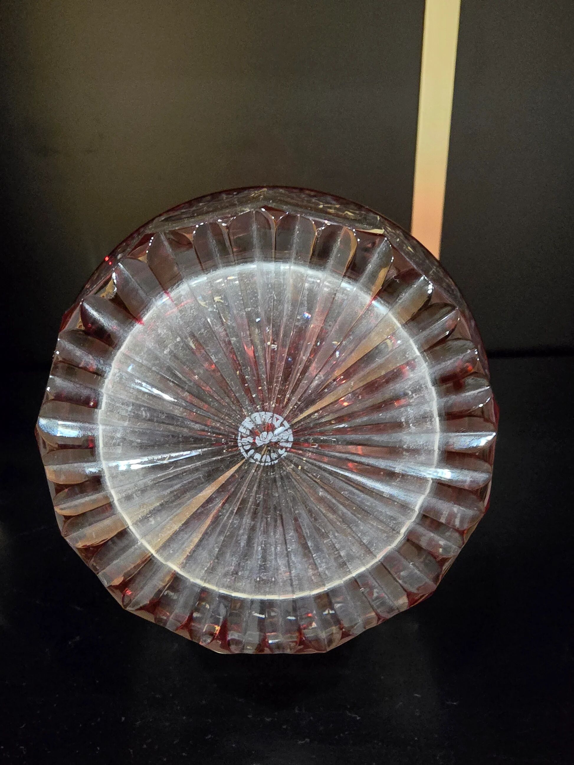 Red double-walled crystal carafe – Saint-Louis
