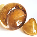 Biot blown glass decanter