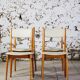 4 Danish chairs in beech wood and skai, 1960