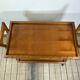 Vintage Cherry Wood Rolling Trolley from the 1970s