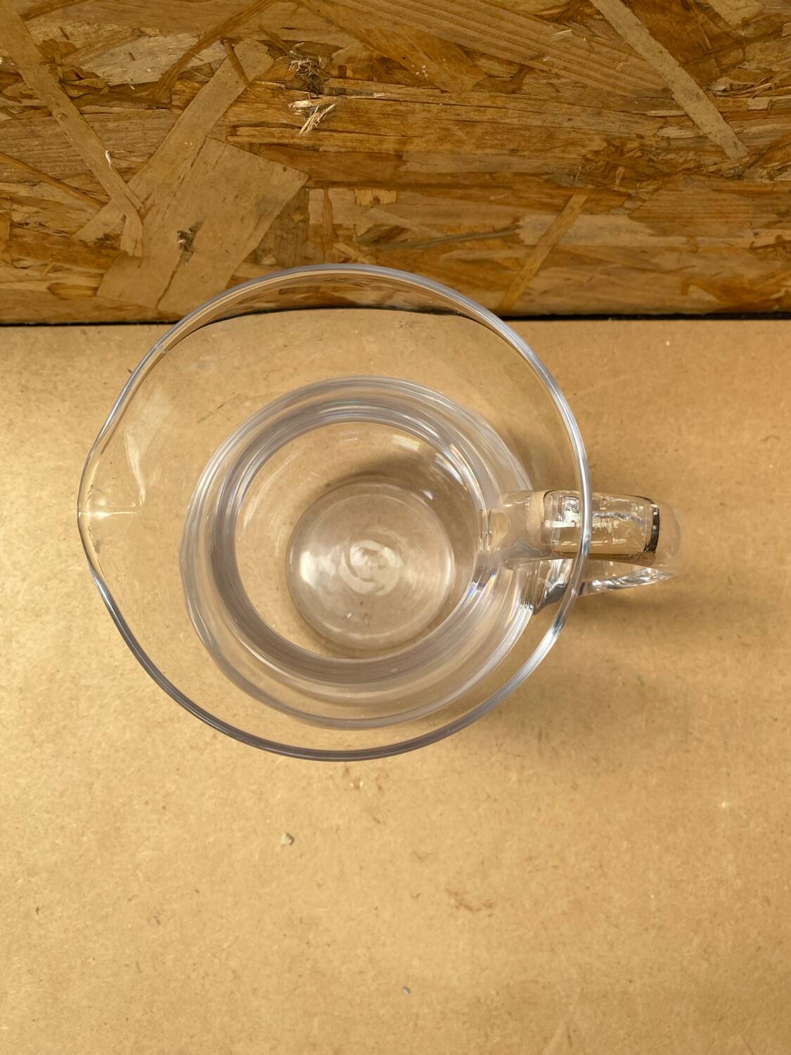 Antique Clear Blown Glass Pitcher Kitchen Service Vintage