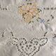 Nappe 160 x 260 ajourée brodée et 12 serviettes