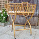 Rattan and bamboo cradle, vintage, 60s
