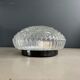 Ceiling light or wall light in moulded convex glass.