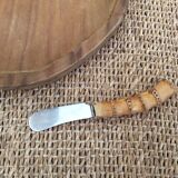 Wooden butter dish and knife