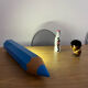 Stone pencil lamp Sala for Vilac Vintage minimalist 80s
