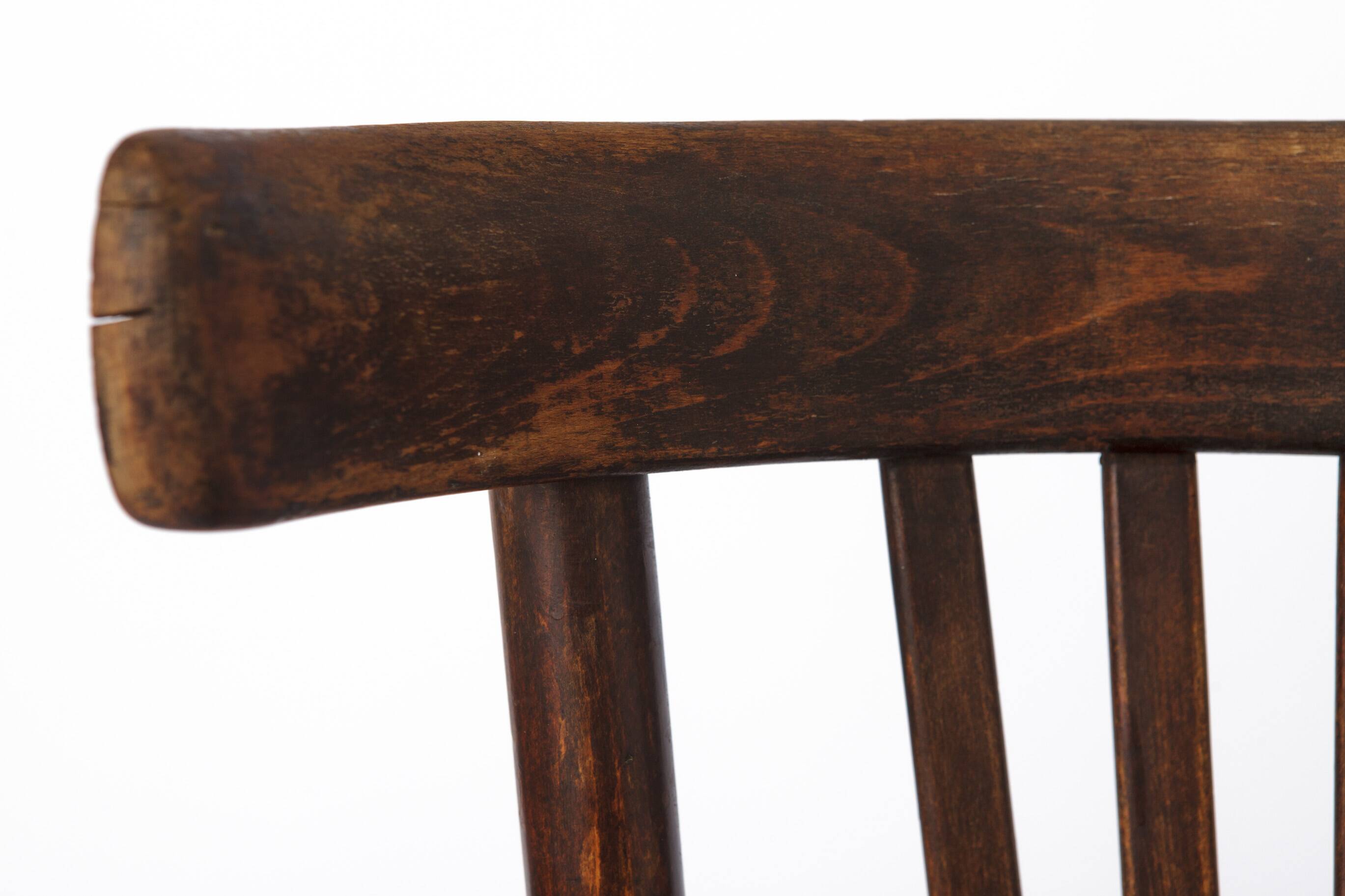 Vintage Wooden Desk Chair 1930s–1950s, Belgian Beech Wood Chair