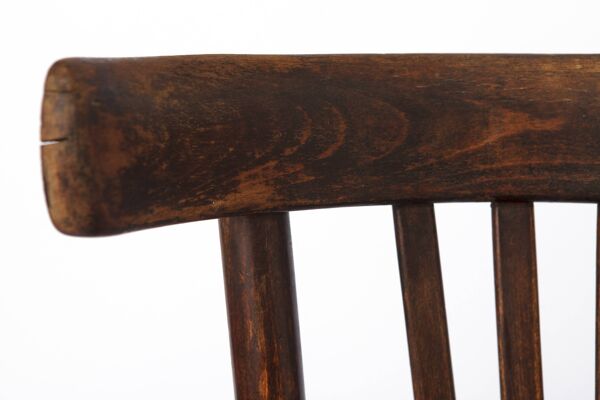 Chaise de bureau en bois vintage 1930-1950, chaise en hêtre belge