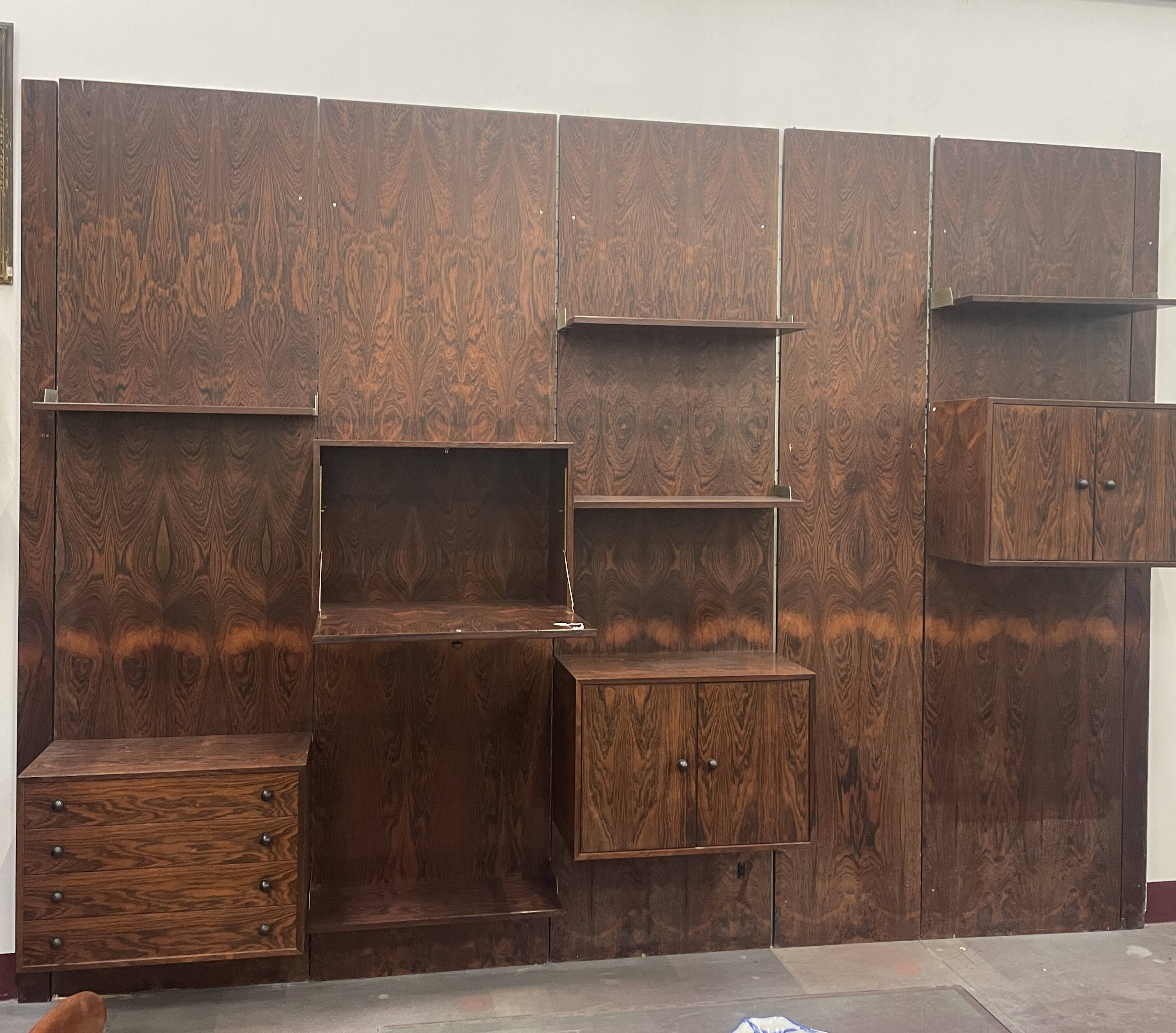 Extraordinary Rio rosewood bookcase