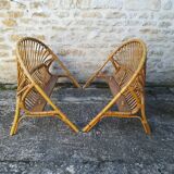 Wicker basket headboard and footboard