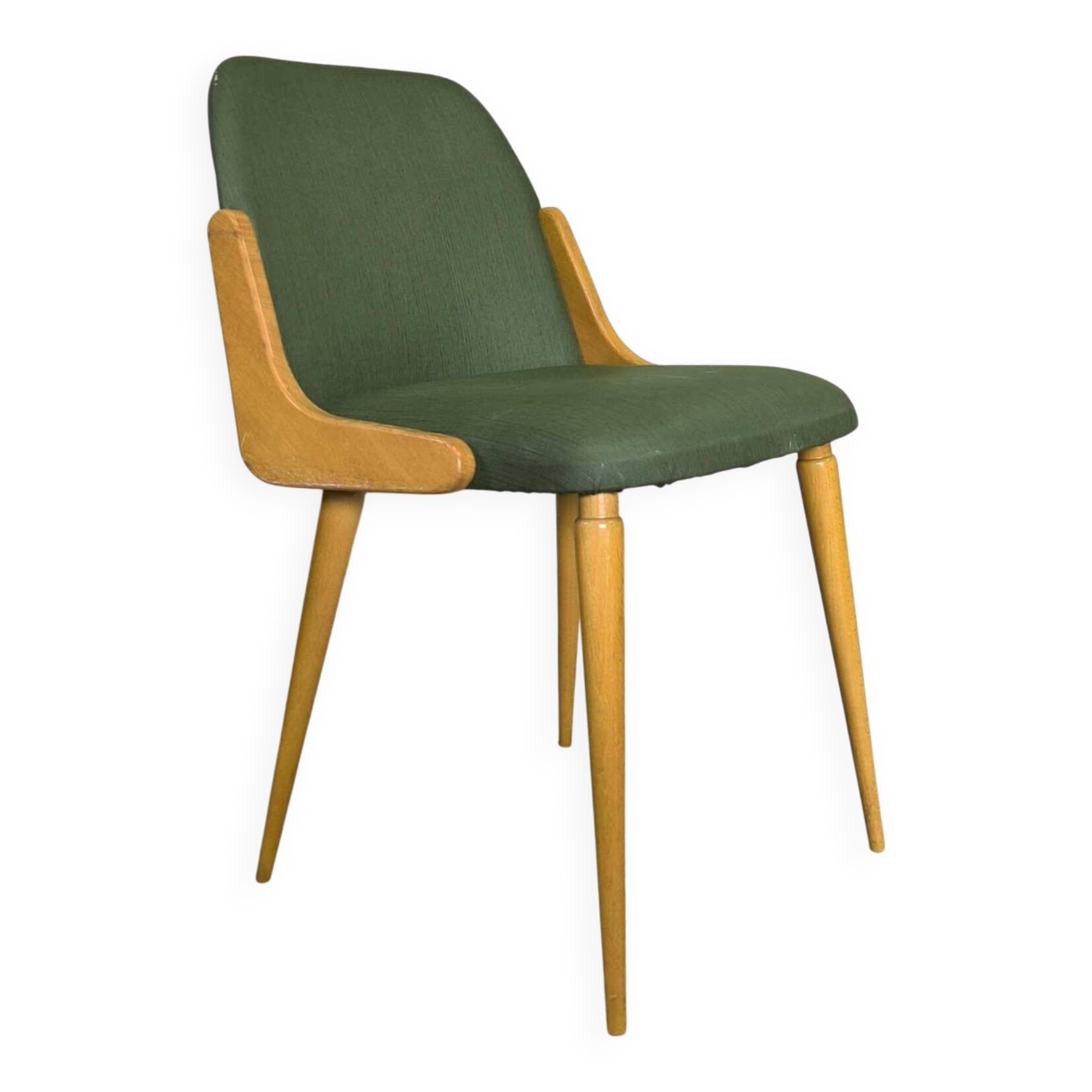 Chaise vintage vinyle vert