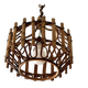 Rattan and bamboo suspension by Franco Albini