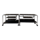 Occasional furniture / hi-fi furniture on chrome metal wheels – Habitat