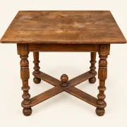Table d'appoint Louis XIII chêne massif piètement tourné XVIIe