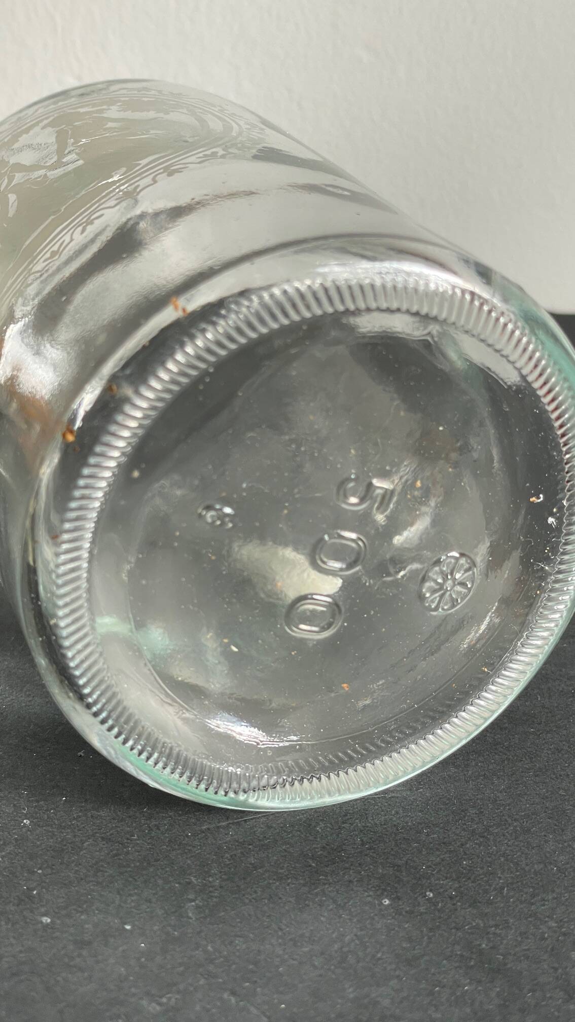 BOUTEILLES Verre Gravé et Bois VINTAGE