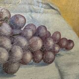 Tableau ancien, Nature morte ou roses et fruits début XX siècle