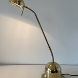1980s brass articulated desk lamp