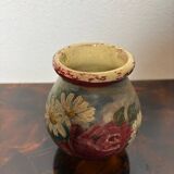 Small grease pot, foie gras pot, confit in painted glazed terracotta