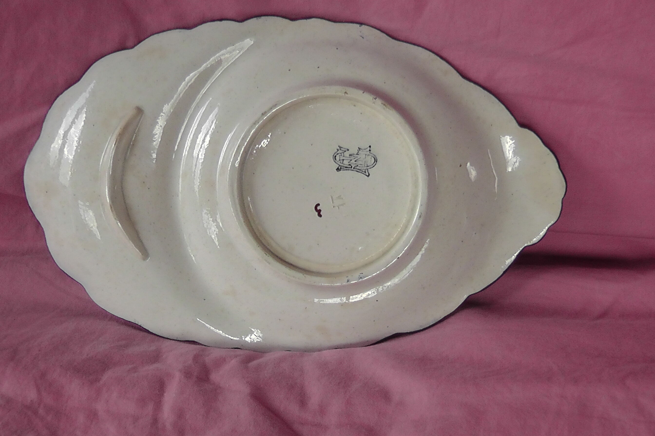 Lunch Faience toast of Gien XIXem century