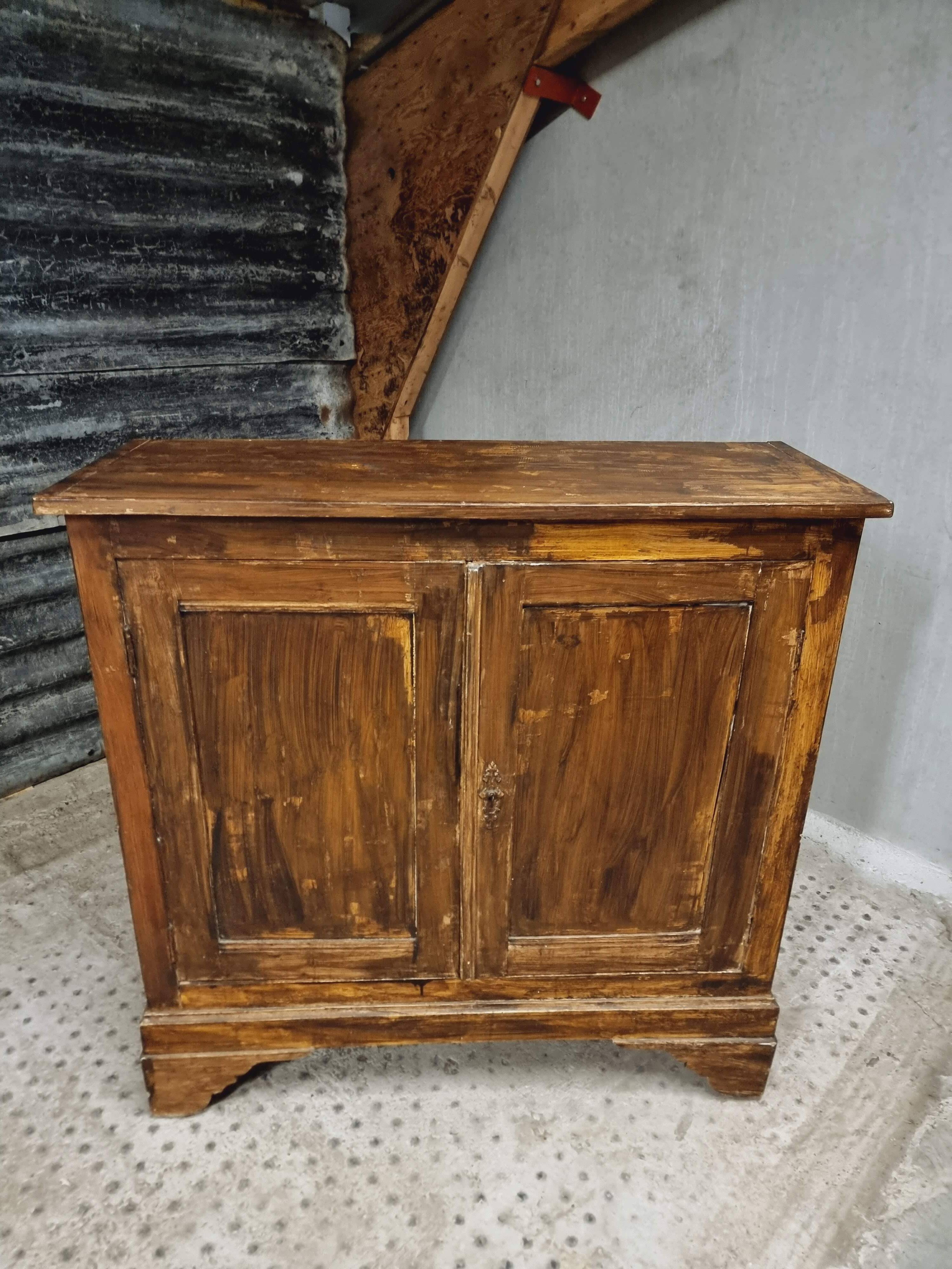 Antique sideboard, farmhouse cabinet, 112x114cm