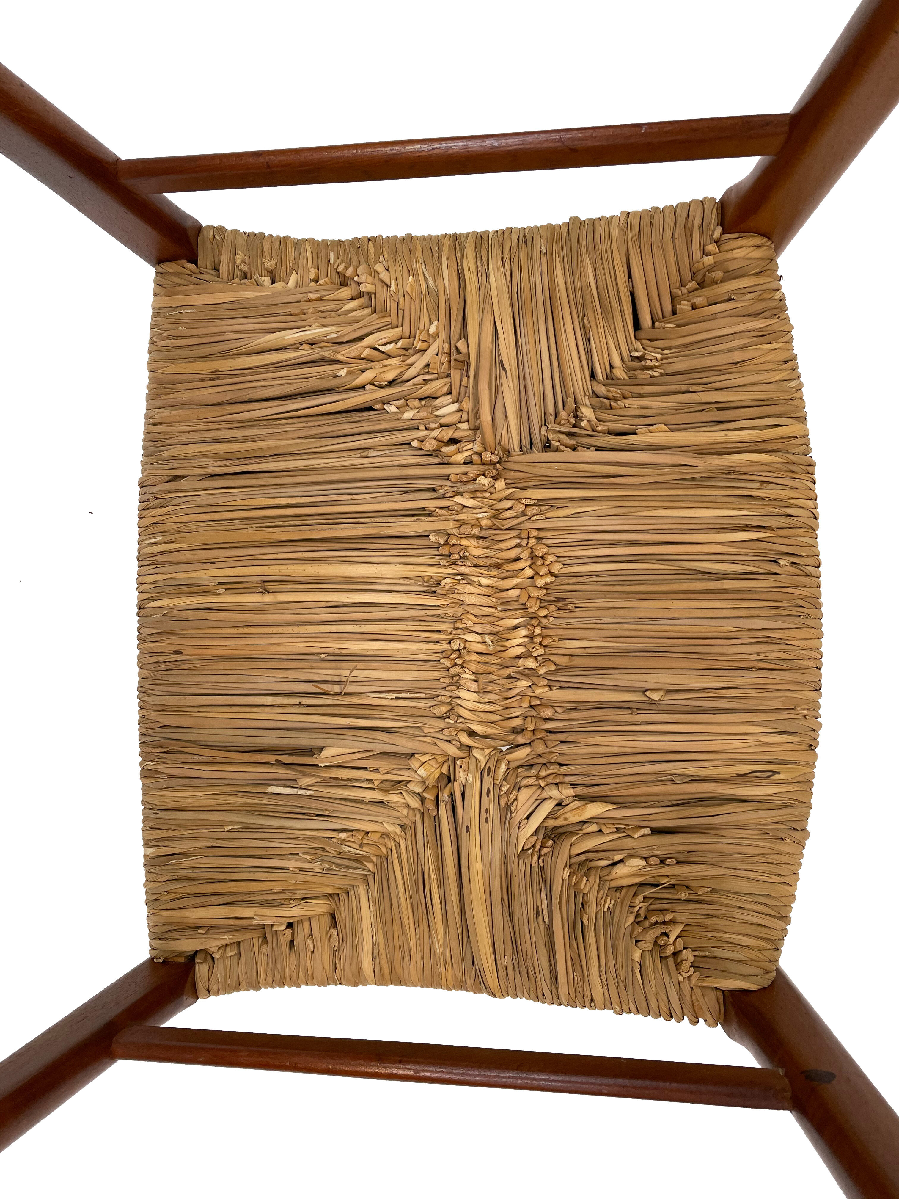Mid-century teak dining chair by Arne Wahl Iversen for Glyngøre Stolefabric