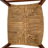 Mid-century teak dining chair by Arne Wahl Iversen for Glyngøre Stolefabric