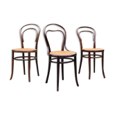 Trio chairs bistrot Thonet, Fischel and Mundus early twentieth century