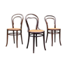 Trio chairs bistrot Thonet, Fischel and Mundus early twentieth century