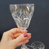 10 anciens verres a eau en cristal taillé art déco saint louis / baccarat
