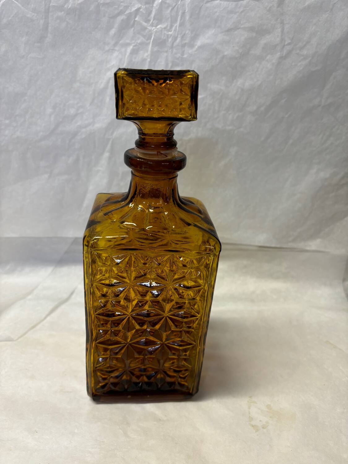 Amber glass carafe